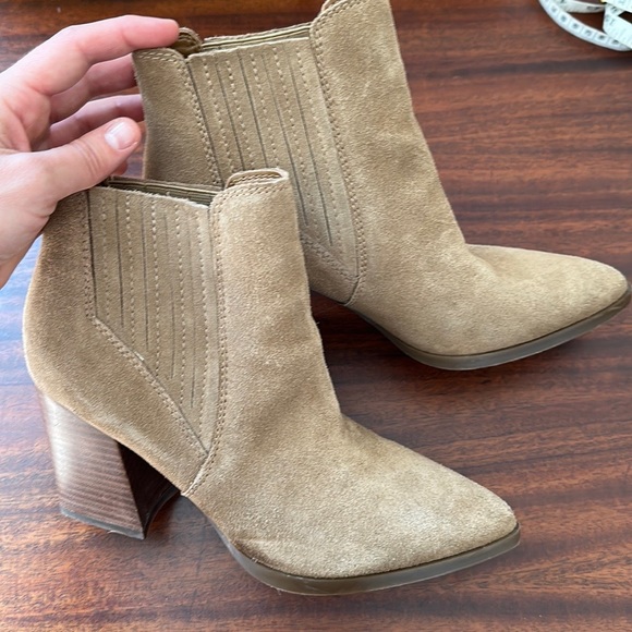 Marc Fisher Tan Suede Booties - Picture 2 of 4
